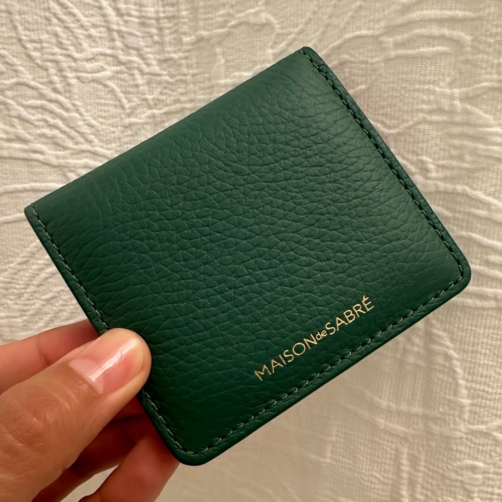 Maison de Sabre Leather Compact Mirror